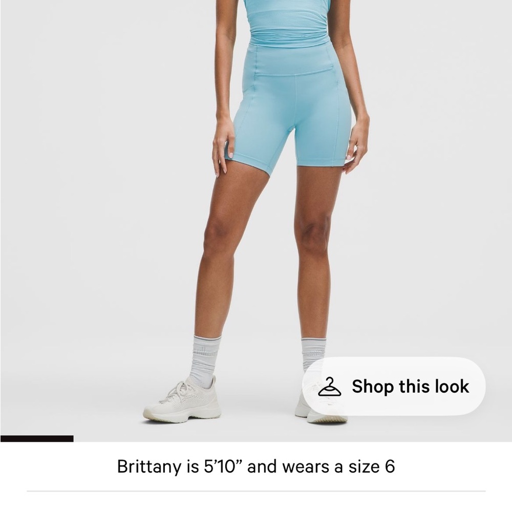 Lululemon Swift Speed High-Rise Short 6” in the color Washed Blue - Picture 6 of 6